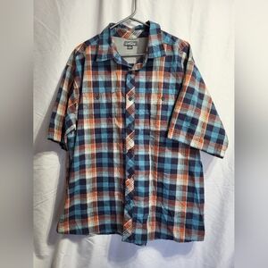 Eddie Bauer Multicolor Plaid Casual Shirt, Size XXL